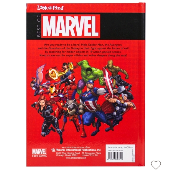 Best of Marvel Spider Man Avengers Look and Find Search Hardcover Book NWT - Picture 4 of 6